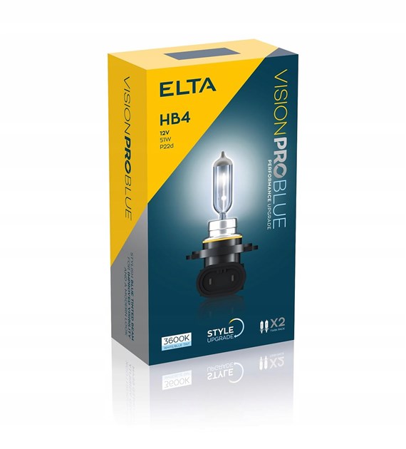 ŻARÓWKI ELTA VISION PRO HB4 12V 51W BLUE