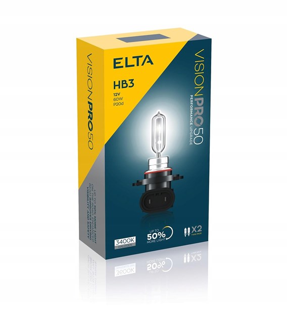 ŻARÓWKI ELTA VISION PRO HB3 12V 60W +50%