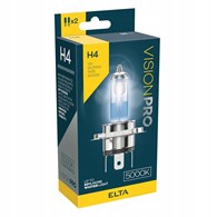 ŻARÓWKI ELTA H4 12V 60/55W PX26d VISIONPRO 5000K +50% HOMOLOGACJA