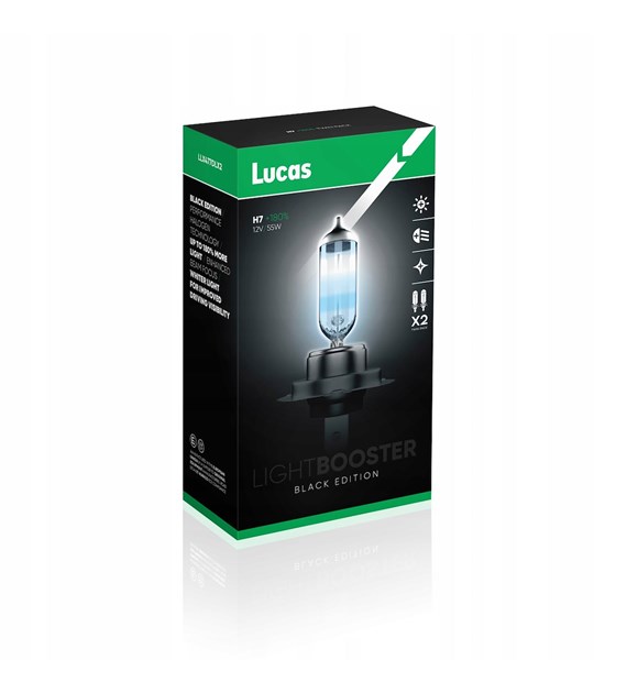 ŻARÓWKI LUCAS BLACK EDITION +180% H7 12V 55W